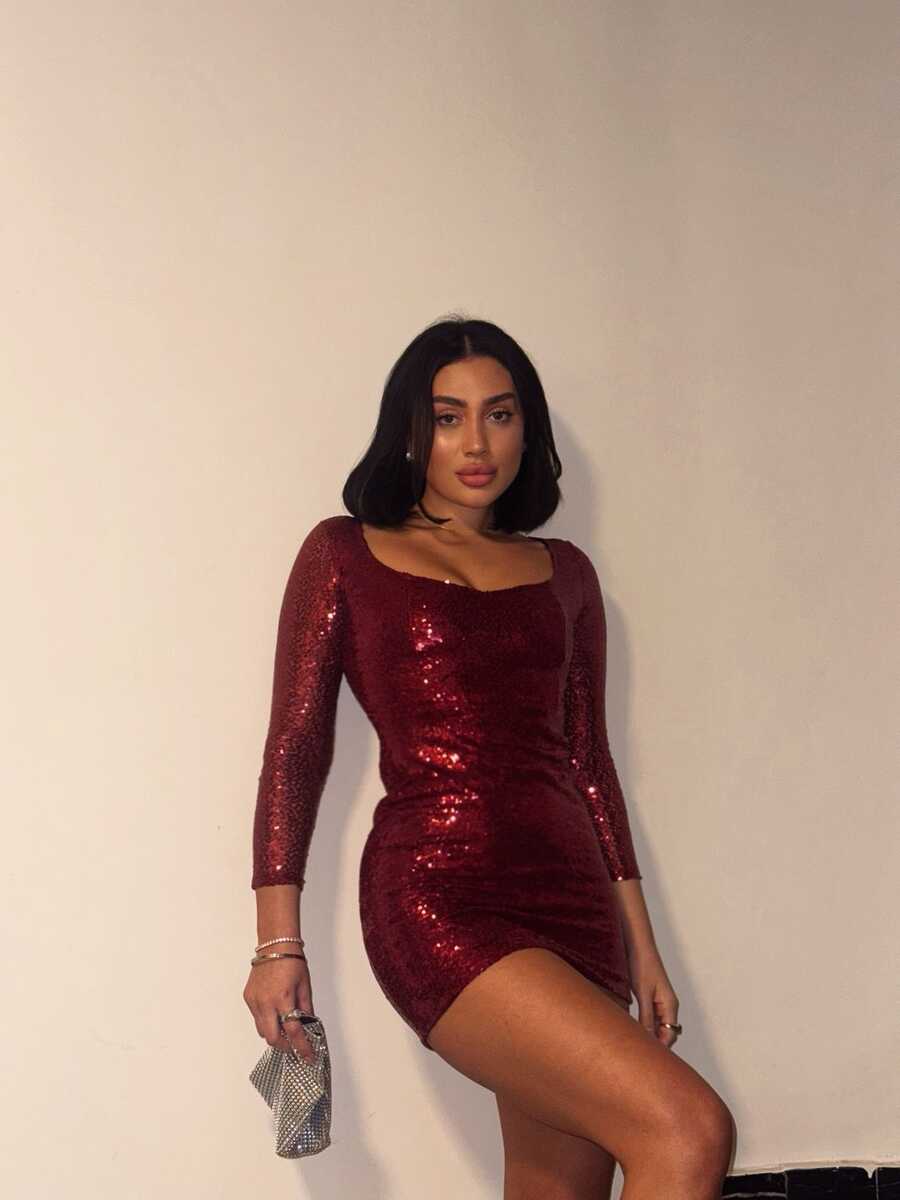  - PULPAYET KISA ELBİSE BORDO